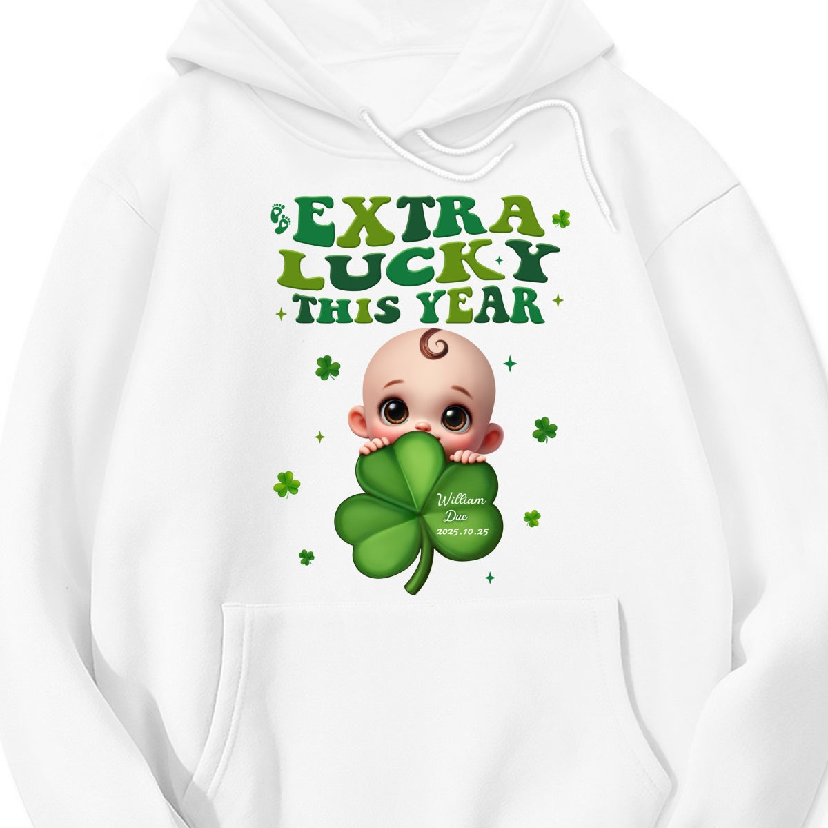Extra Lucky This Year, St Patrick's Day Pregnancy Reveal Personalized Shirt, Pregnancy Announcement, Mom To Be