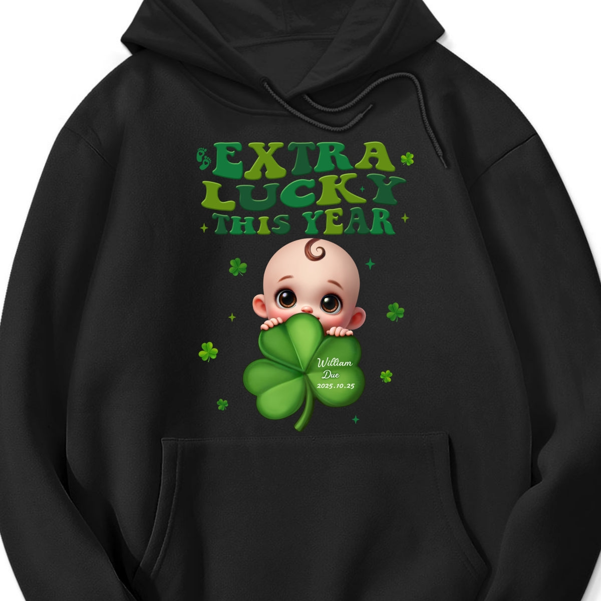 Extra Lucky This Year, St Patrick's Day Pregnancy Reveal Personalized Shirt, Pregnancy Announcement, Mom To Be