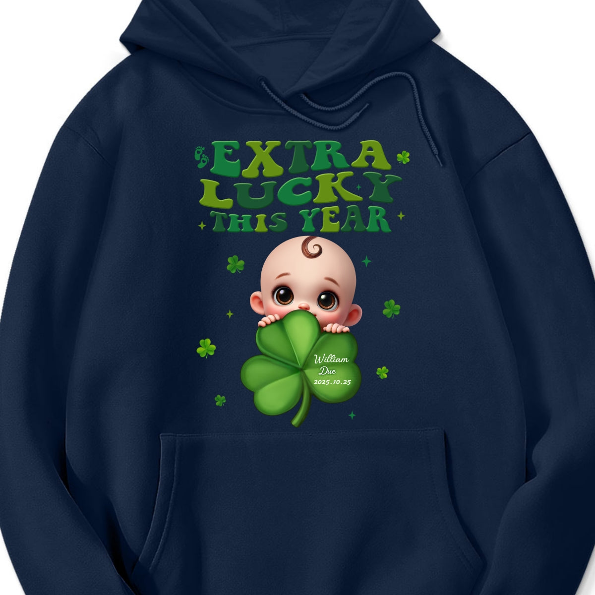 Extra Lucky This Year, St Patrick's Day Pregnancy Reveal Personalized Shirt, Pregnancy Announcement, Mom To Be
