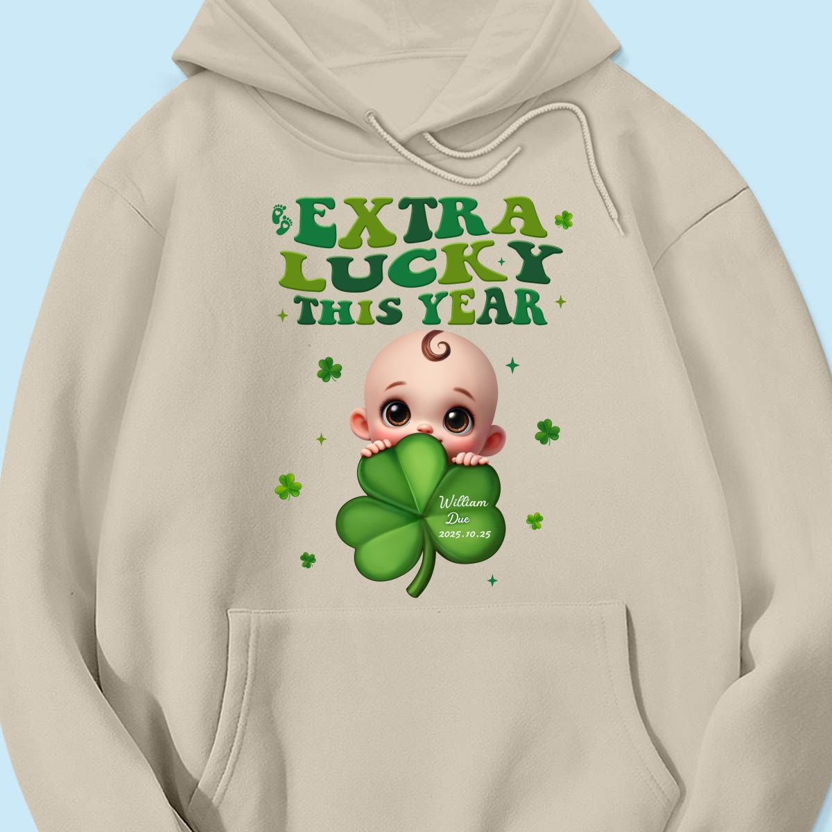 Extra Lucky This Year, St Patrick's Day Pregnancy Reveal Personalized Shirt, Pregnancy Announcement, Mom To Be