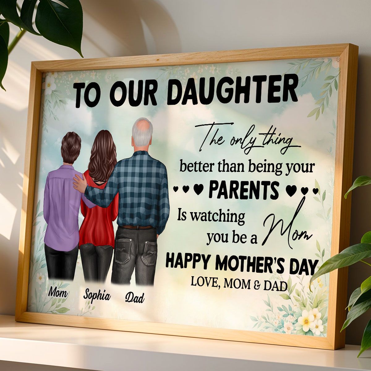To My Daughter From Dad And Mom Personalized Canvas