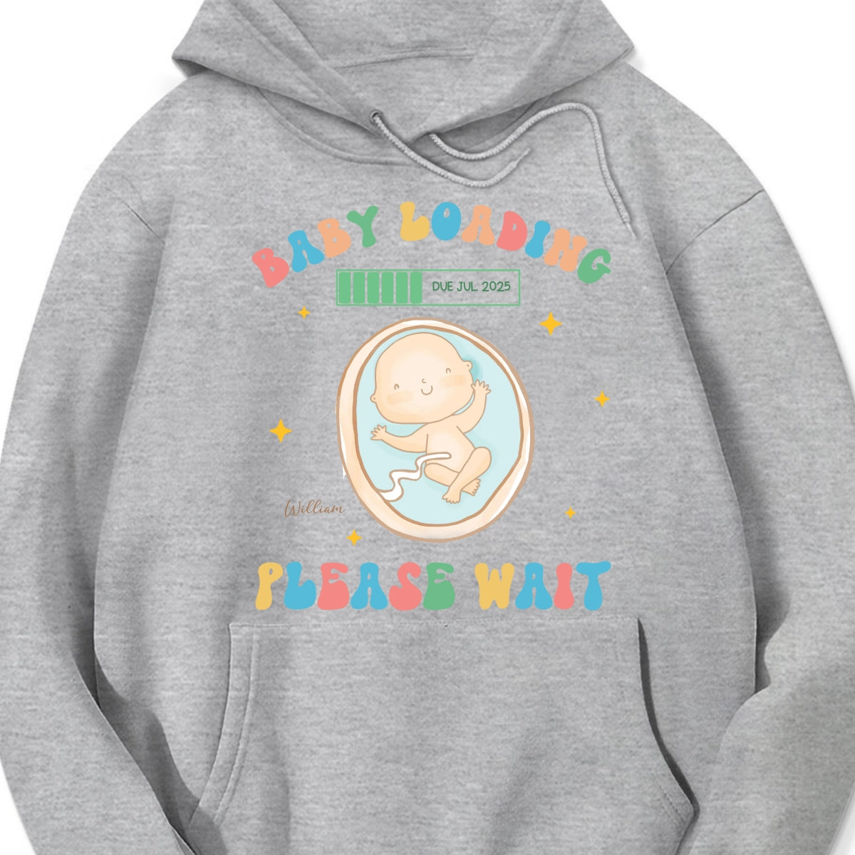 Baby Loading Please Wait Personalized Shirt for New Mom, Pregnancy Announcement Gift for Her, Cute Baby Announcement Shirt for Pregnancy Reveal Shirt