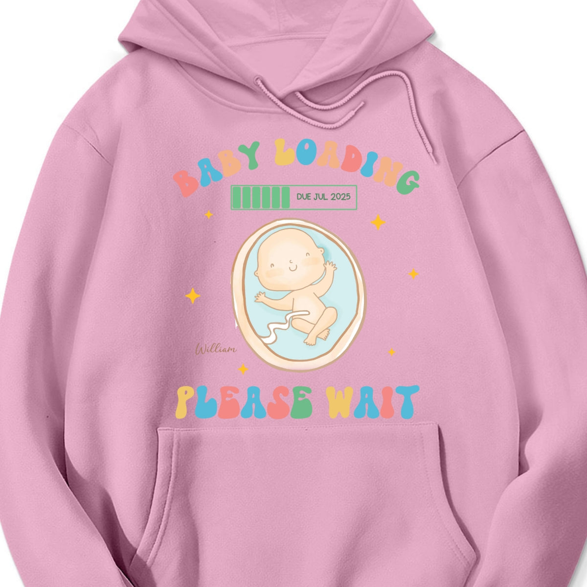 Baby Loading Please Wait Personalized Shirt for New Mom, Pregnancy Announcement Gift for Her, Cute Baby Announcement Shirt for Pregnancy Reveal Shirt