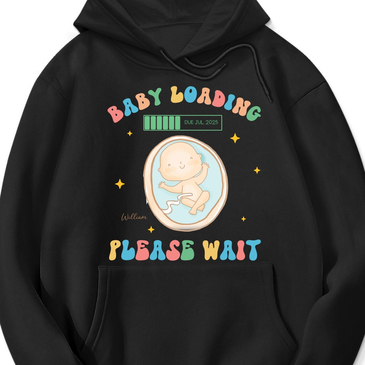 Baby Loading Please Wait Personalized Shirt for New Mom, Pregnancy Announcement Gift for Her, Cute Baby Announcement Shirt for Pregnancy Reveal Shirt