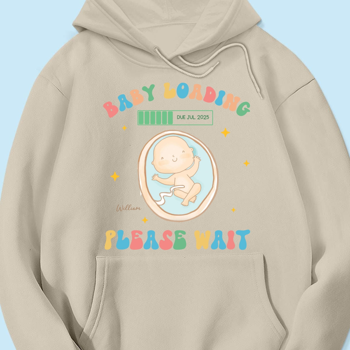 Baby Loading Please Wait Personalized Shirt for New Mom, Pregnancy Announcement Gift for Her, Cute Baby Announcement Shirt for Pregnancy Reveal Shirt