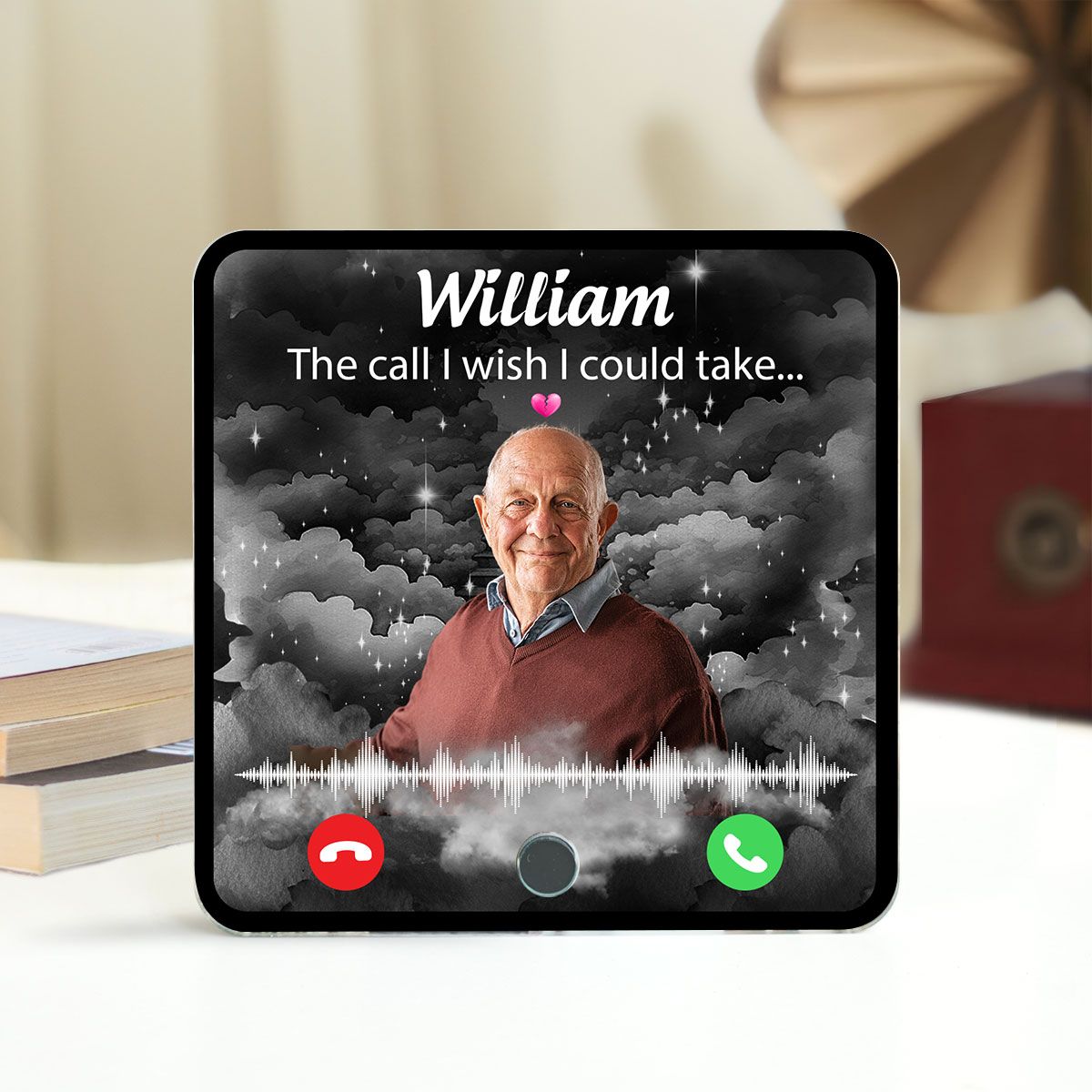 The Call I Wish I Could Take Memorial Remembrance Keepsake  Photo Inserted Personalized Music Fridge Magnet