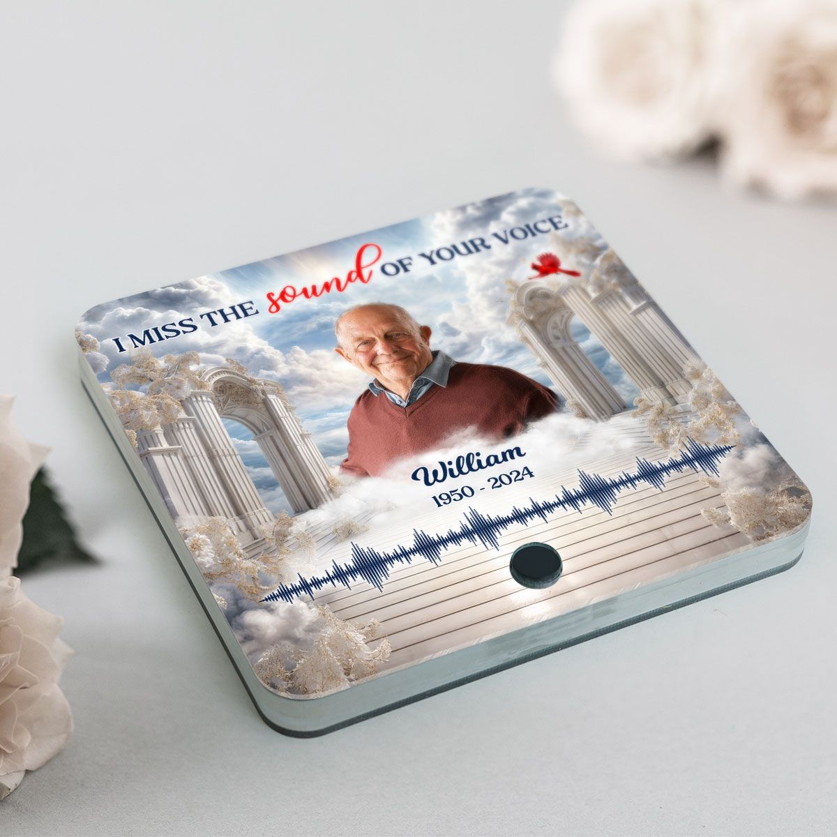 Heaven Gate Custom Photo Personalized Music Fridge Magnet, Memorial Keepsake, Remembrance Gift