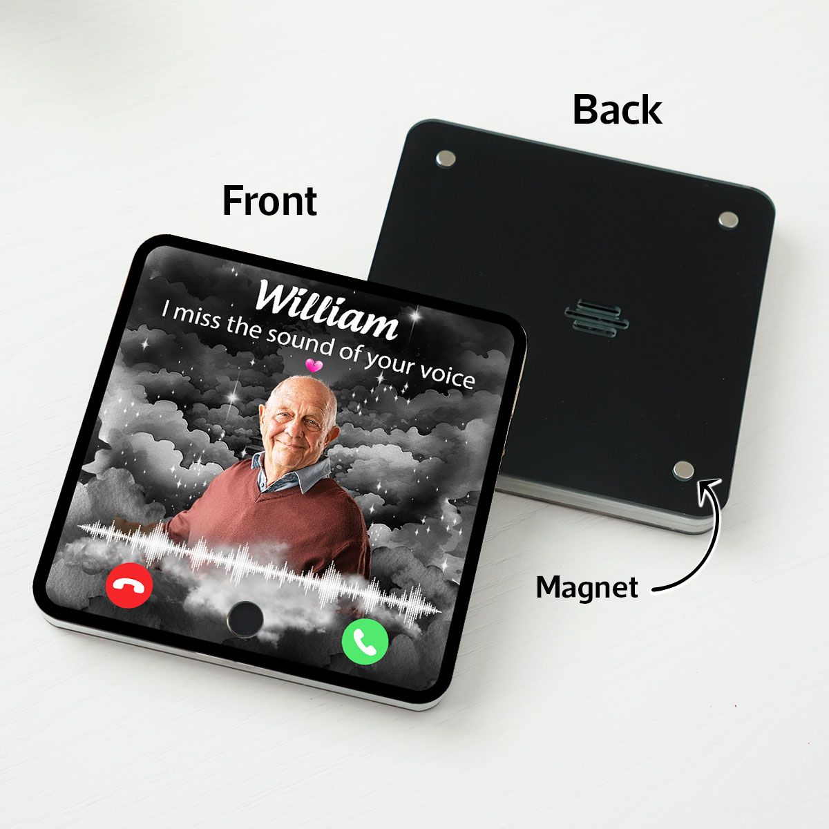 The Call I Wish I Could Take Memorial Remembrance Keepsake  Photo Inserted Personalized Music Fridge Magnet
