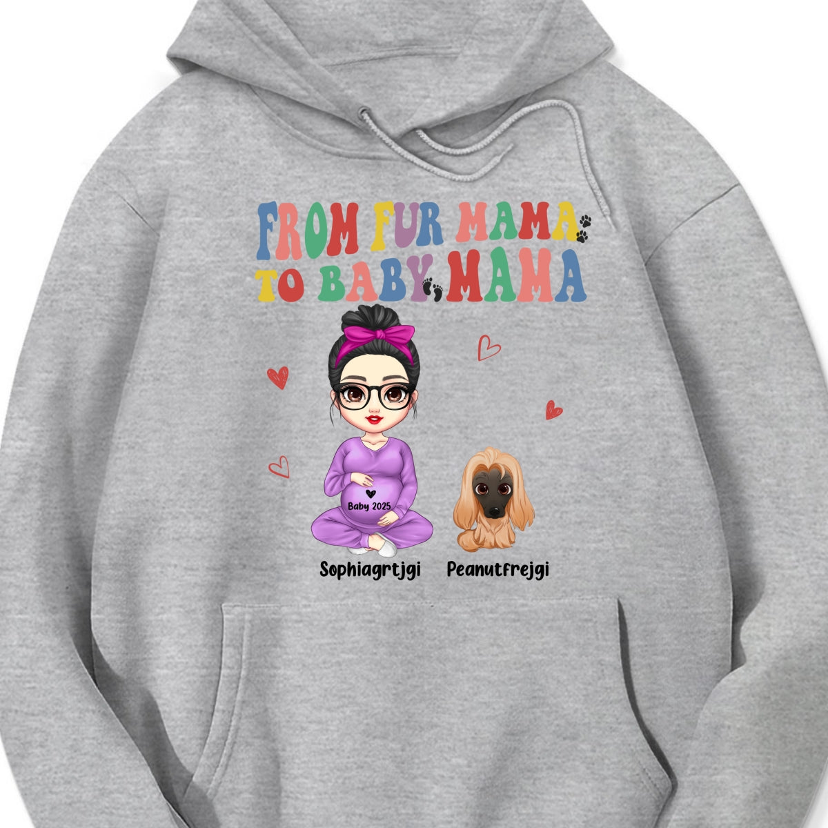 From Fur Mama To Baby Mama Personalized Shirt, Dog Mom Cat Mom, Custom Pregnancy Reveal Shirt, Mother's Day Gift For Expecting Moms