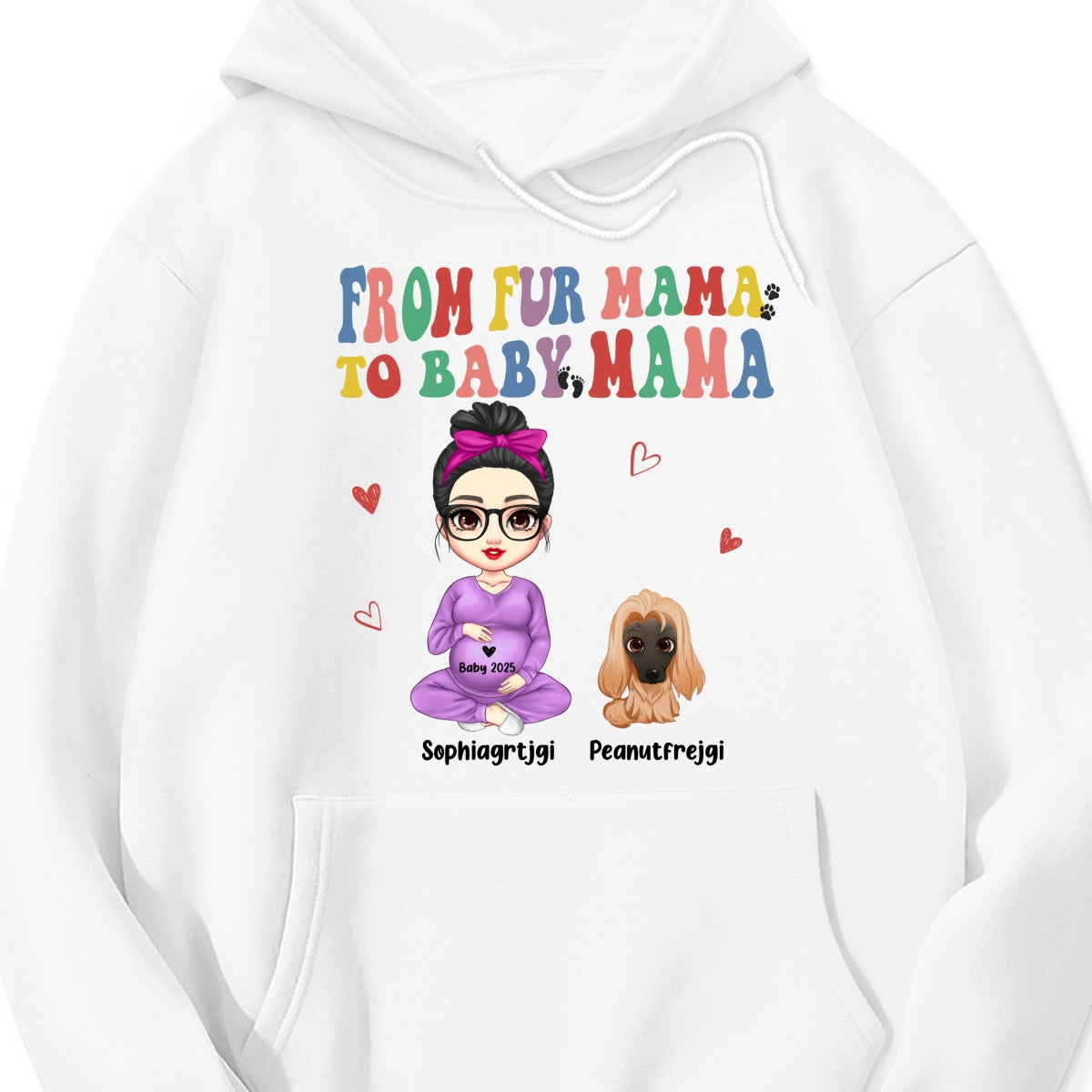 From Fur Mama To Baby Mama Personalized Shirt, Dog Mom Cat Mom, Custom Pregnancy Reveal Shirt, Mother's Day Gift For Expecting Moms