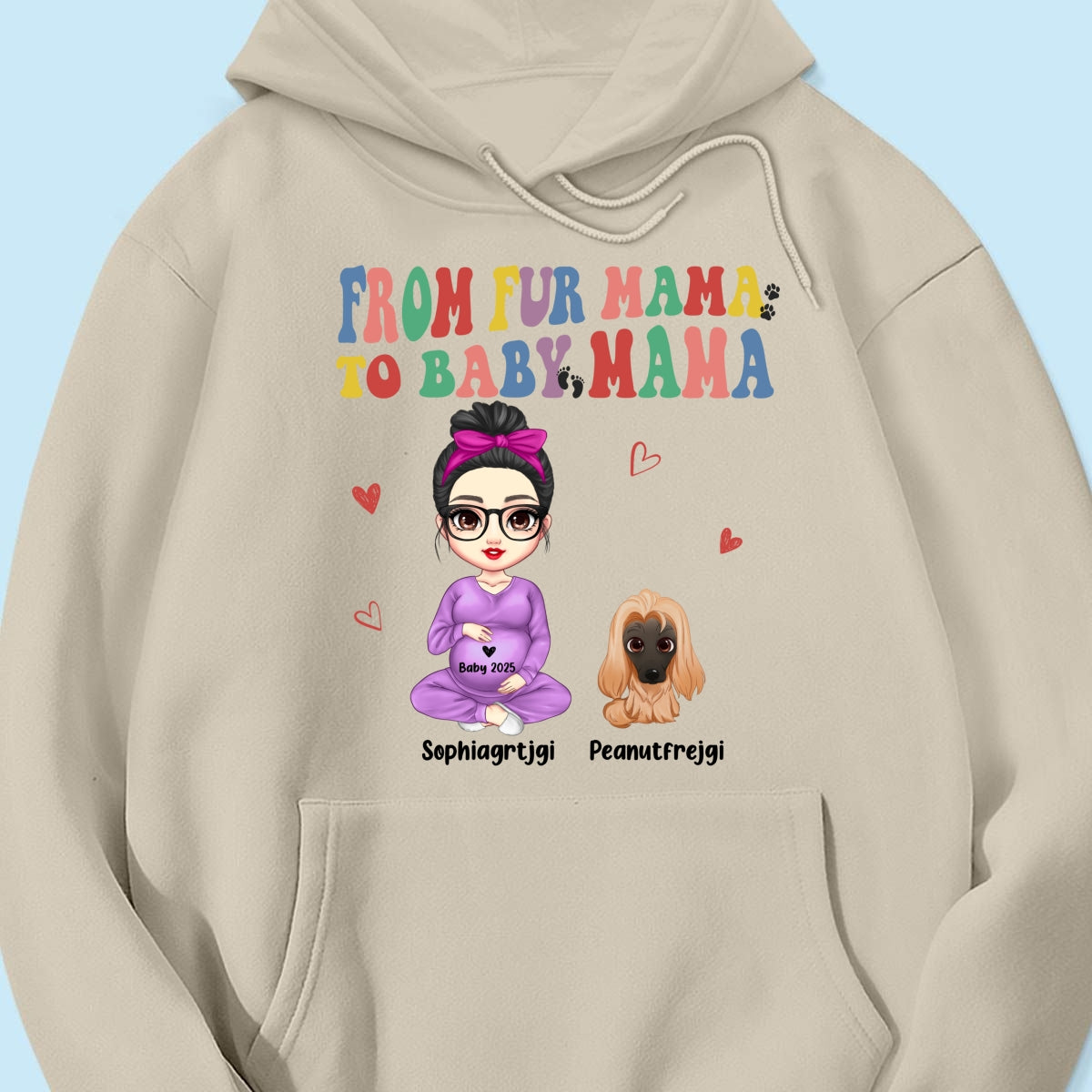 From Fur Mama To Baby Mama Personalized Shirt, Dog Mom Cat Mom, Custom Pregnancy Reveal Shirt, Mother's Day Gift For Expecting Moms