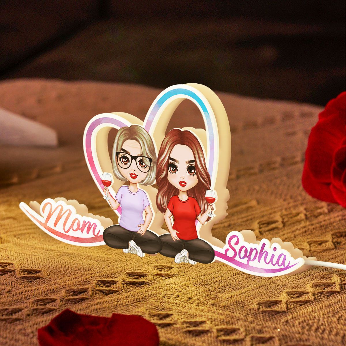 Like Mother Like Daughter Personalized Light Box, Heartfelt Gift For Mom, Daughter