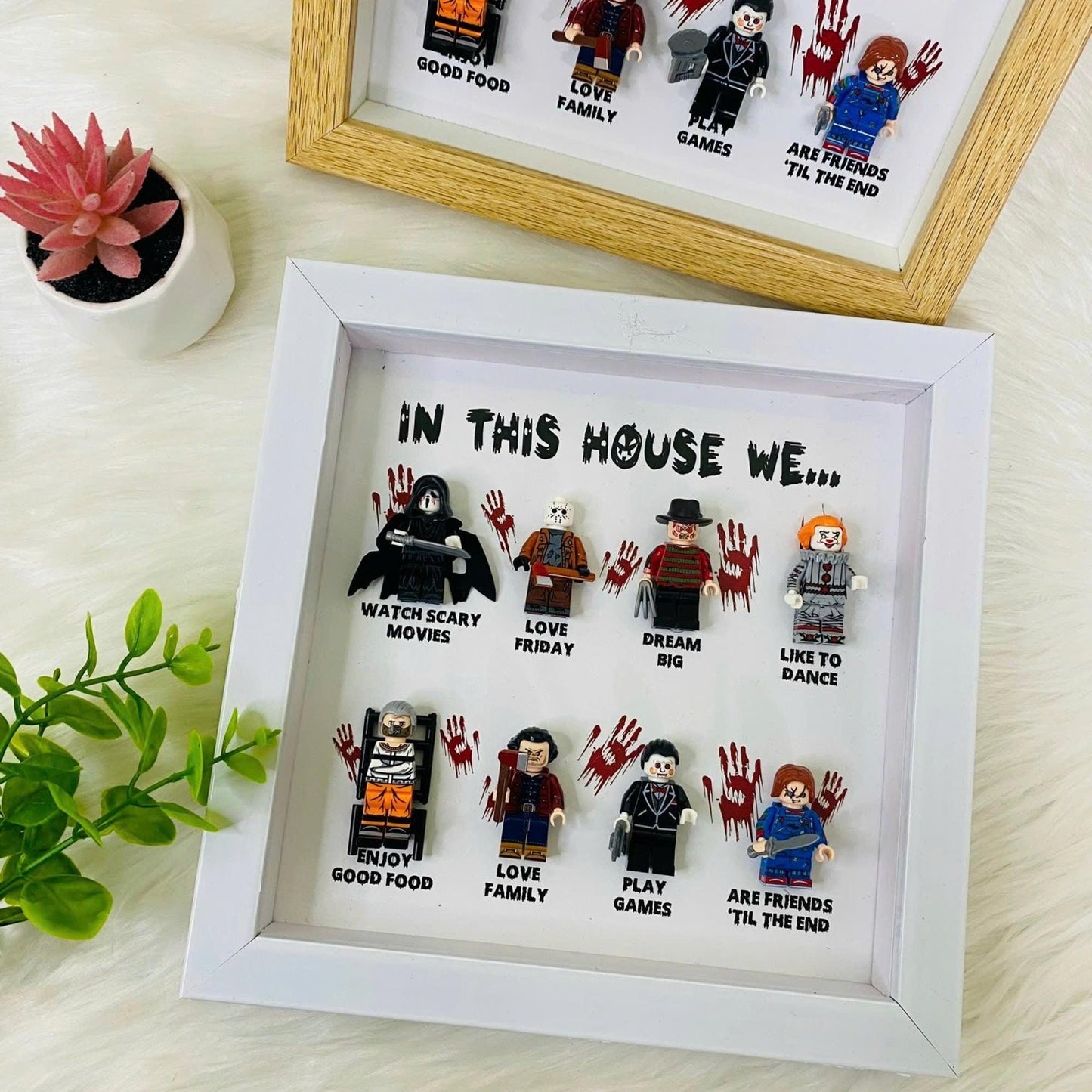 Halloween horror character frame, In this house we…, Halloween decoration, House of Horrors, Halloween gift, Halloween 2024