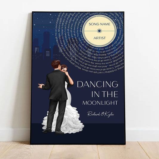 Perfect Custom Wedding Song Lyrics Personalized Canvas, Perfect Valentine's Day, Anniversary Gift For Couple, For Her, For Him
