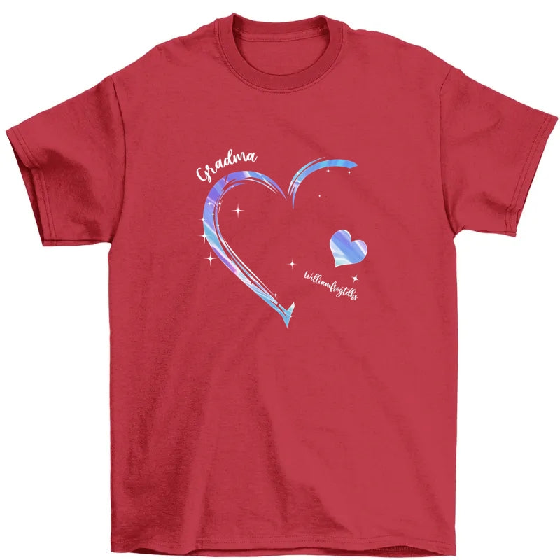 Personalized Grandma with Grandkids Names Hearts Shirt, Customized Grandma Gift,Grandma Life Shirt, Mothers Day Gift For Grandma