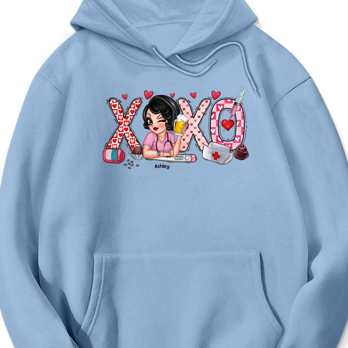 XOXO Nurse Valentines Day Shirt, Sweatshirt, Personalized Gift for Nurses