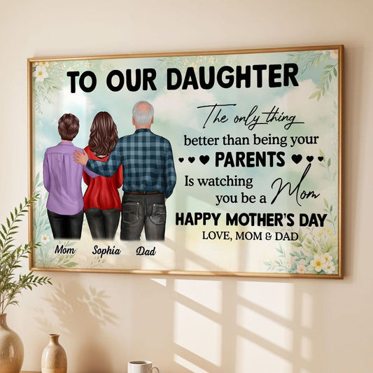To My Daughter From Dad And Mom Personalized Canvas