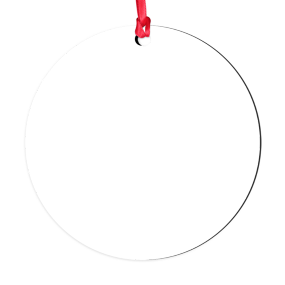 Couple Sitting With Dogs Christmas Personalized Circle Ornament