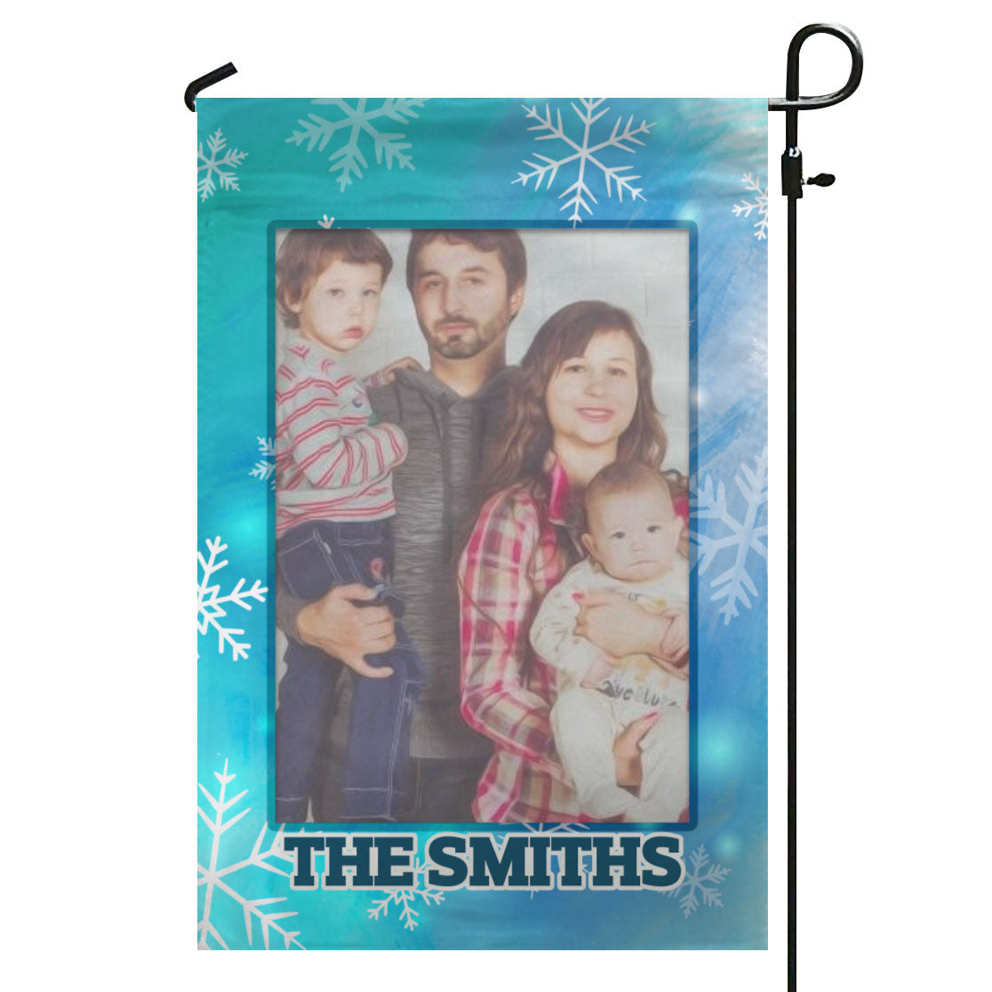 Personalized Snowflakes House Flag & Garden Flag