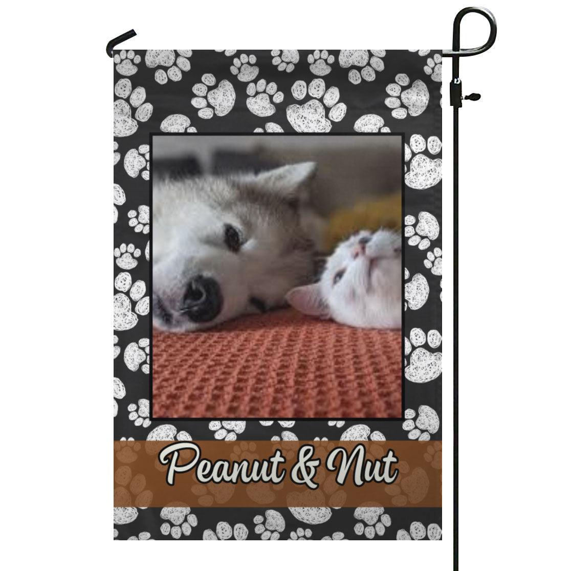 Personalized Chalk Prints I – Personalized Photo & Name – Garden Flag & House Flag