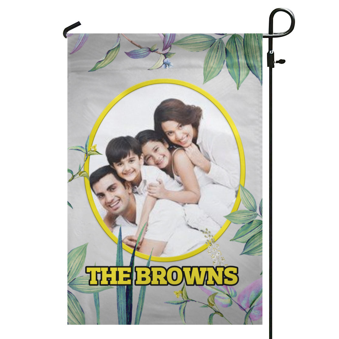 Personalized Simply Golden House Flag & Garden Flag