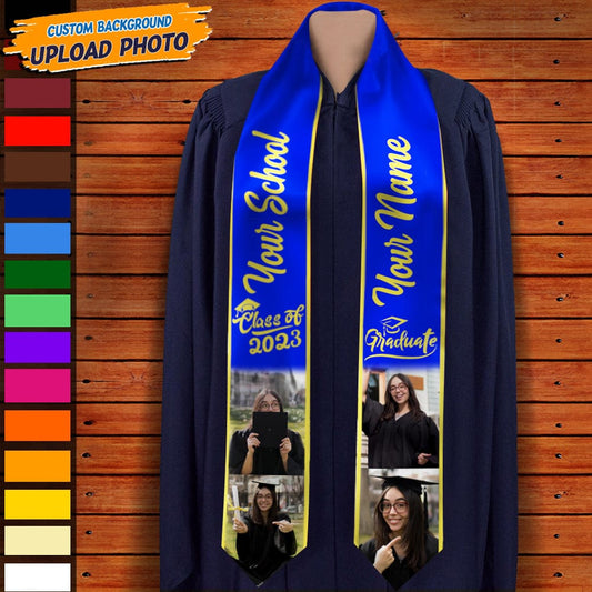 Photo Class of 2023 Stoles Sash For Graduation Day, Graduation Gift, Senior Gift