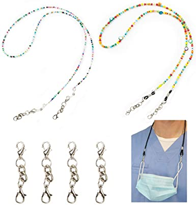 Multifunction Mask Glasses Lanyard Unisex Mask Strap,Anti-lost Mask Leash 2PC