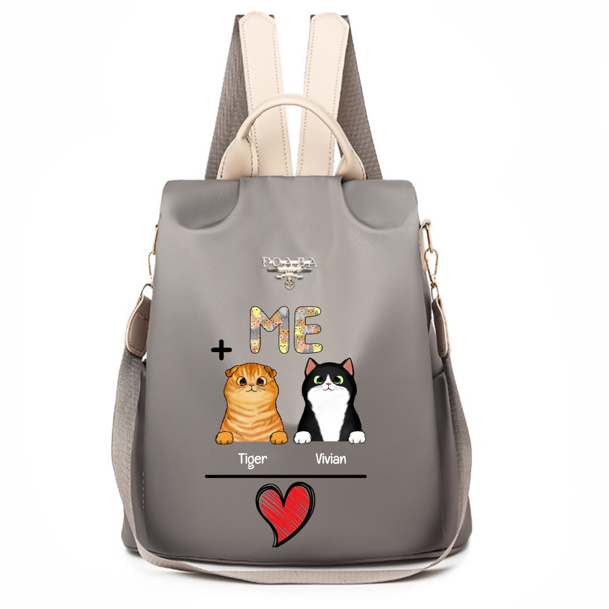 Me And Cats Is Love Personalized Backpack