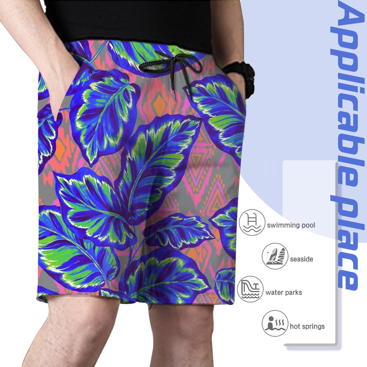 Trippin' Garden Graphic Men's Swim Trunks No.3FYXOY