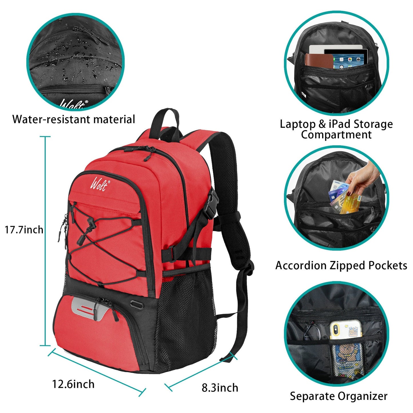 Personalized Custom Name Basketball backpack - Shoes & bag Compartment