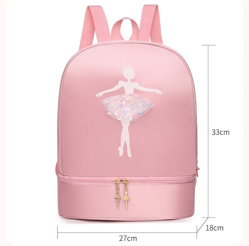 Dance Bags | Toddler Personalized Name Ballet Backpacks with Shoe Compartment | Gifts For Girl