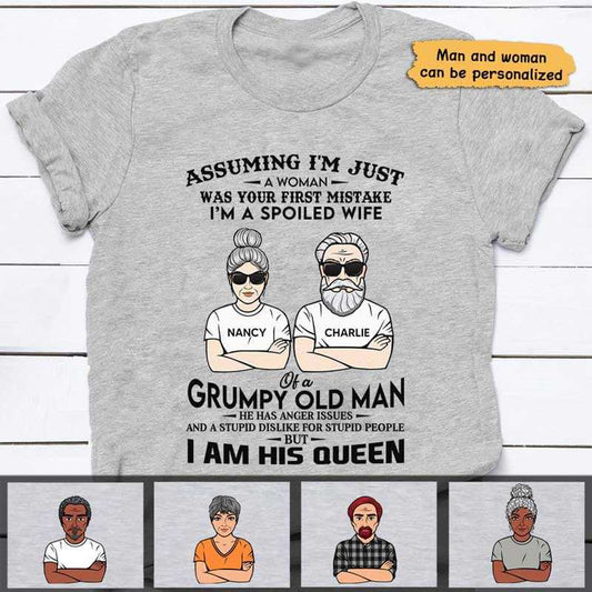 Spoiled Wife Old Lady Personalized Shirt