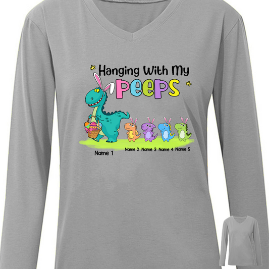 Personalized Easter Mom Grandma Long Sleeve Shirt