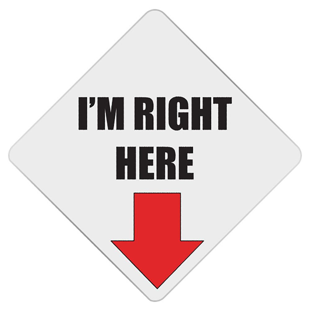I'm Right Here Grad Cap Tassel Topper