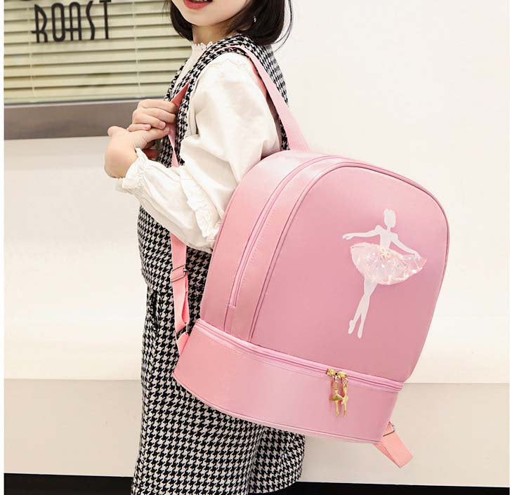 Dance Bags | Toddler Personalized Name Ballet Backpacks with Shoe Compartment | Gifts For Girl