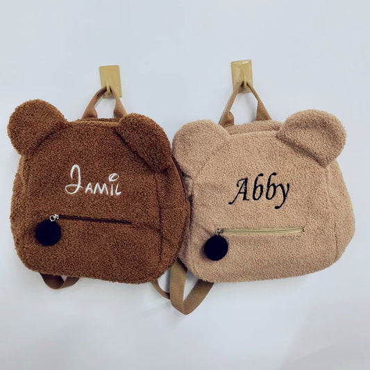 Personalized Embroidery Custom Name Teddy Bear Backpack