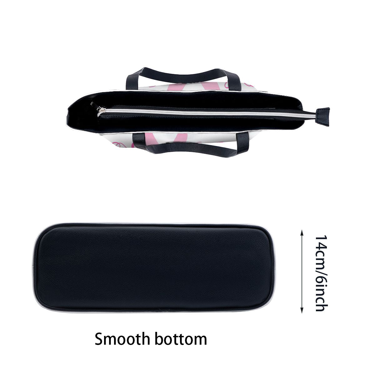 Pink Support Ribbon Breast Cancer Survivor Shoulder Bag No.T2SRWP
