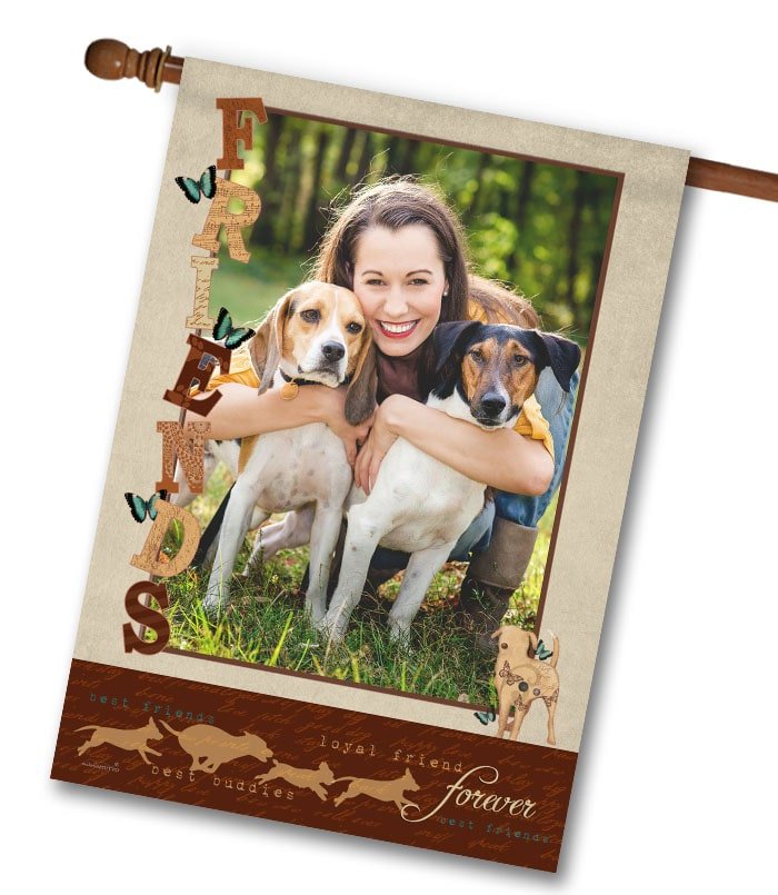 Best Furry Friends Personalized Photo & Name – Garden Flag & House Flag