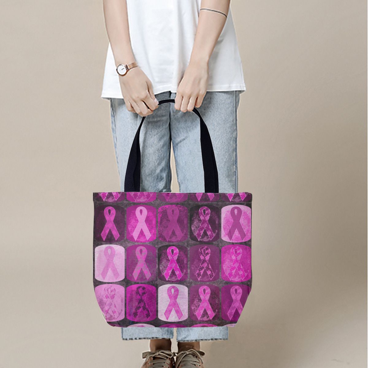 Breast Cancer Awareness Canvas Bag No.ZAIVXS
