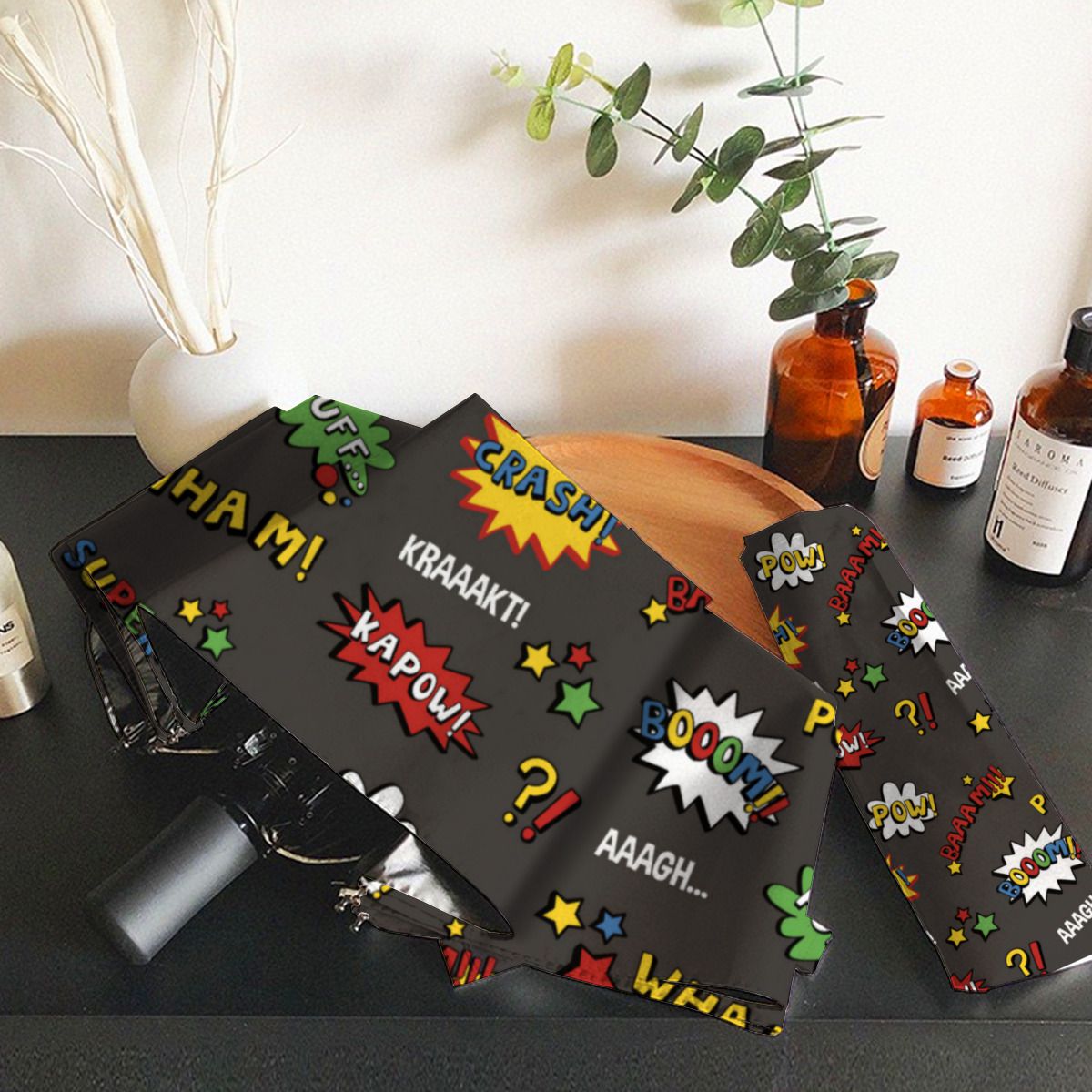 Superhero Colorful Fun Pattern Fleece Umbrella No.GORX47