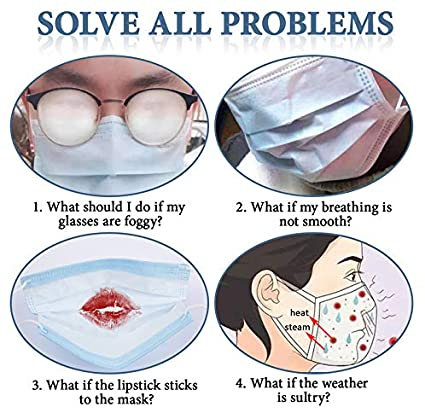 3D Mask Bracket - Mouth and Nose Protection Lipstick Increase Breathing Space Help Breathe Smoothly 5PC