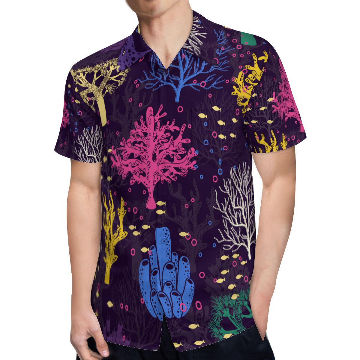 Coral Hawaiian Shirts No.JHFCIW