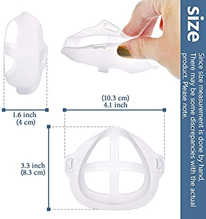 3D Mask Bracket - Mouth and Nose Protection Lipstick Increase Breathing Space Help Breathe Smoothly 5PC