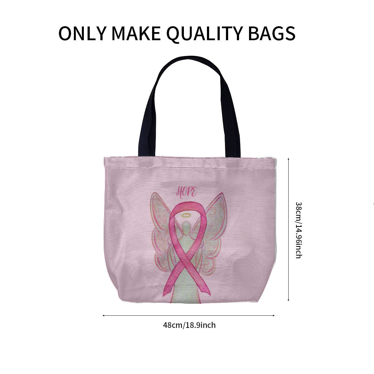 Breast Cancer Awareness Ribbonss Canvas Bag No.FUXPOT