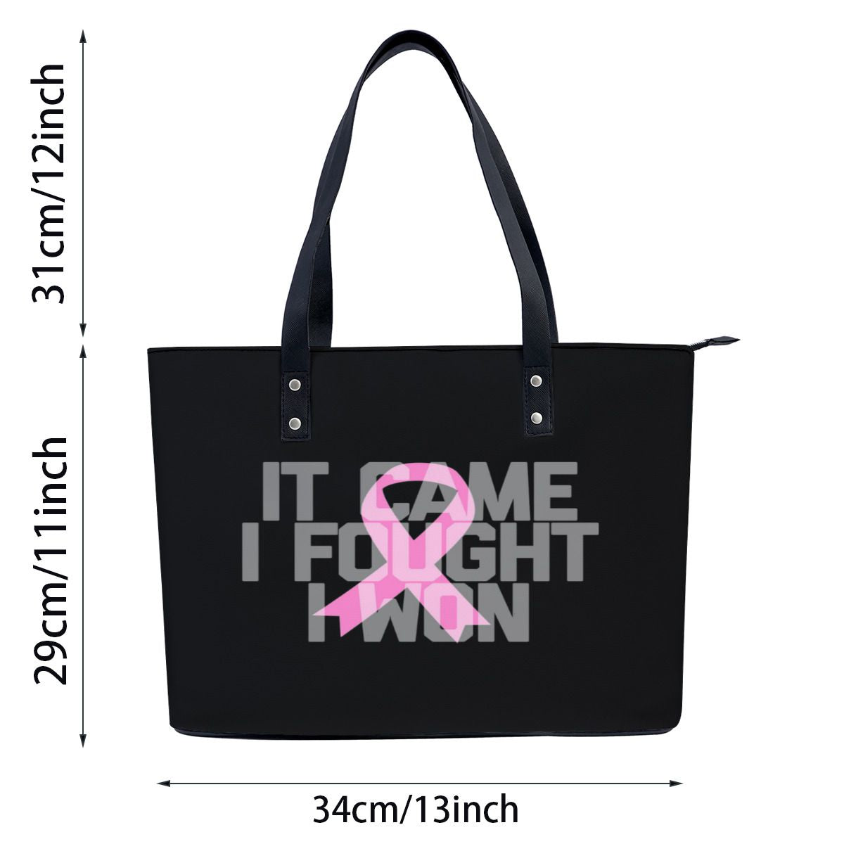 It Came I Fought I Won Breast Cancer Awareness Shoulder Bag No.P7HIZ9