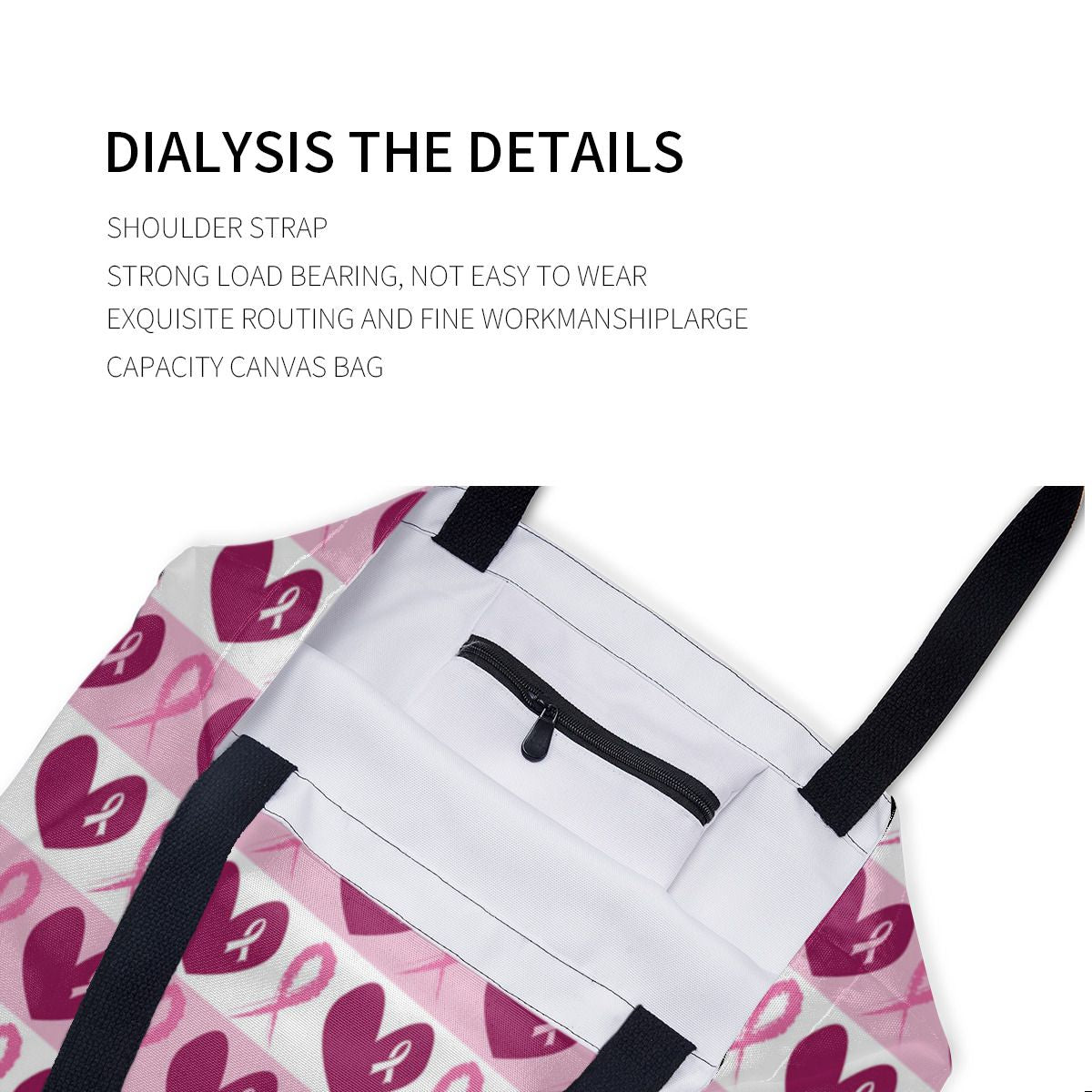 Breast Cancer Awareness Canvas Bag No.NKBOL8