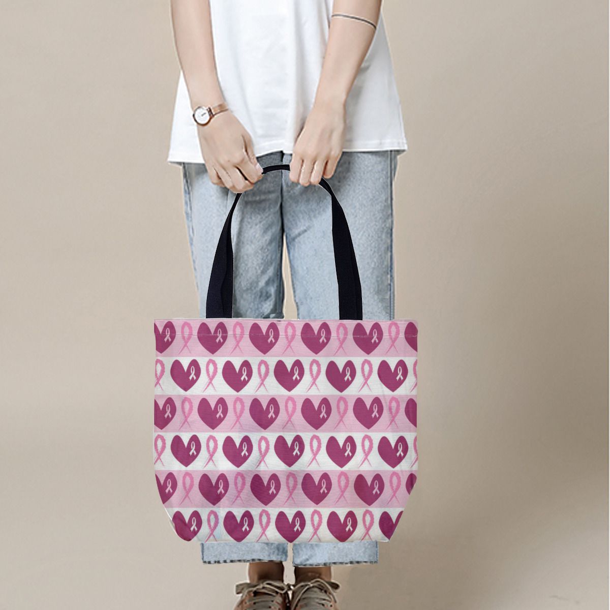 Breast Cancer Awareness Canvas Bag No.NKBOL8