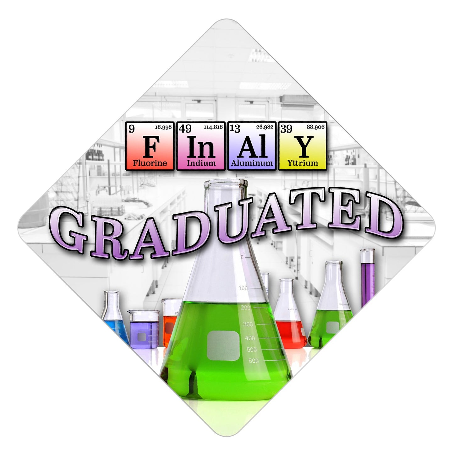 Chemistry Graduated Grad Cap Tassel Topper