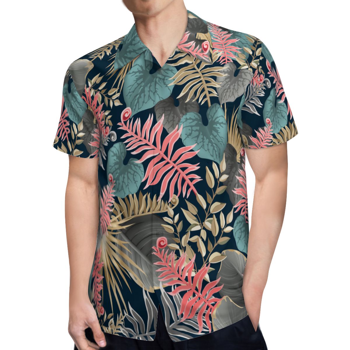 Tropical Leaves 021 Hawaiian Shirts No.R7FJ3M