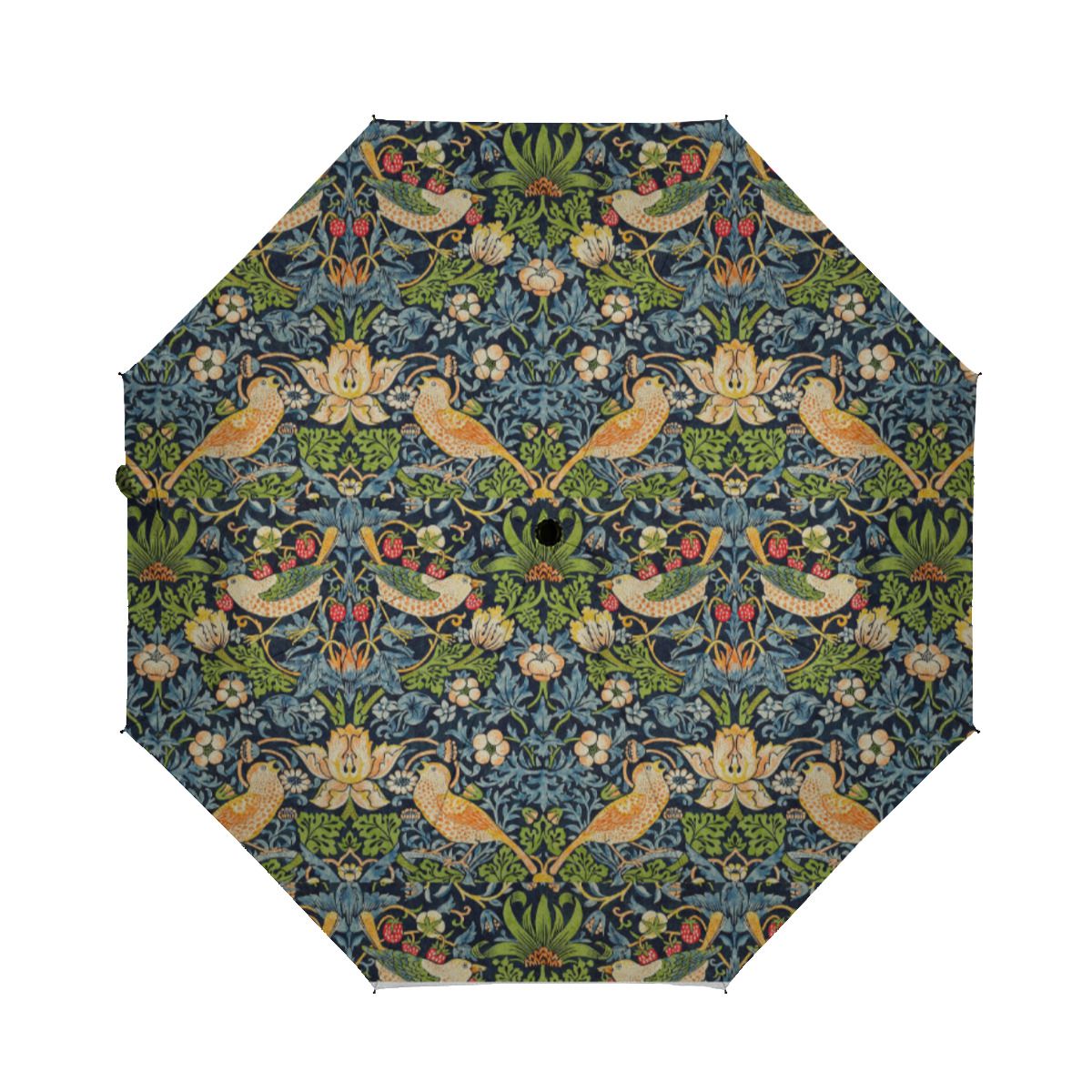 William Morris Strawberry Thief Floral Pattern Brushed Polyester Umbrella No.RUFW34